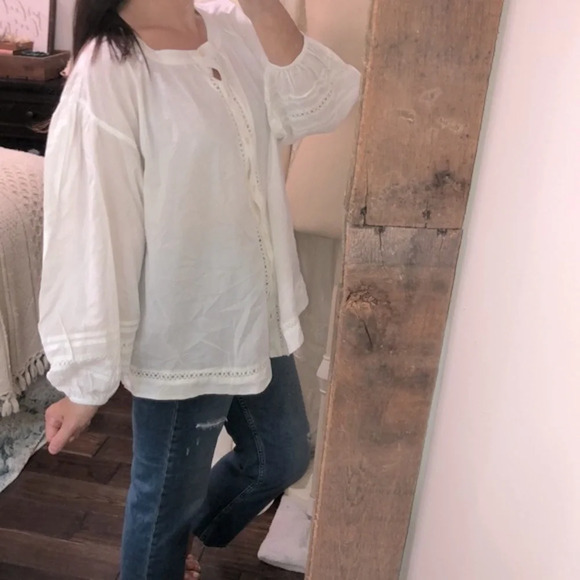 Lucky Brand white cotton top size 1X - Picture 3 of 8